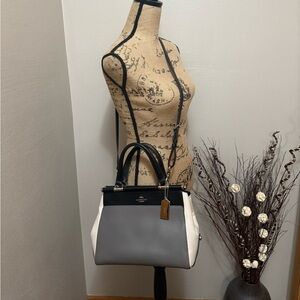 Coach leather Heather Gray multi Grace Handbag